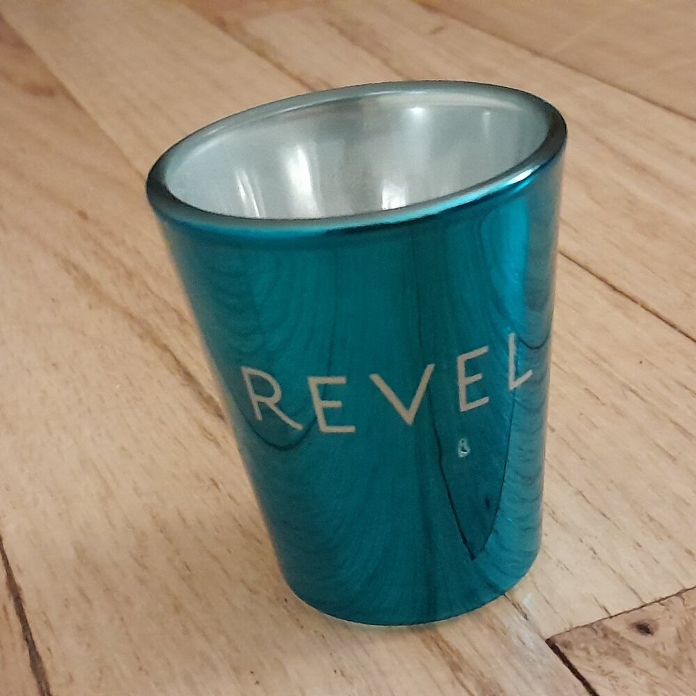 Revel Casino Hotel Shot Glass: A rare find PLUS Bonus Candle!